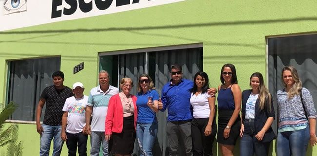 Jaqueline Cassol e Ricardo Stevanelli em reunião para melhorias no município de Seringueiras-RO