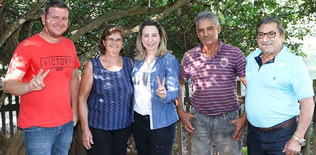 Líder progressista de Corumbiara recebe a presidente estadual do PP Jaqueline Cassol