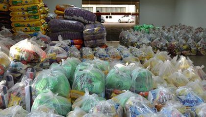 AÇÃO: Punição de candidatos por derrame de santinhos rende 15 toneladas de alimentos