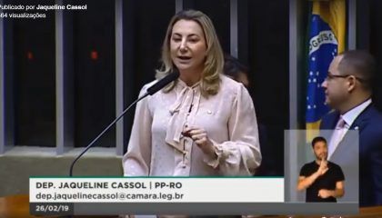 Deputada federal Jaqueline Cassol faz seu primeiro discurso na Câmara
