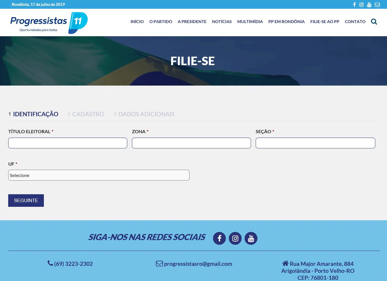 Progressistas em Rondônia lança sistema de filiação online - progressistas - progressistas rondonia