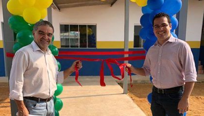 Aélcio e Luan da TV participam de inaugurações nas escolas municipais