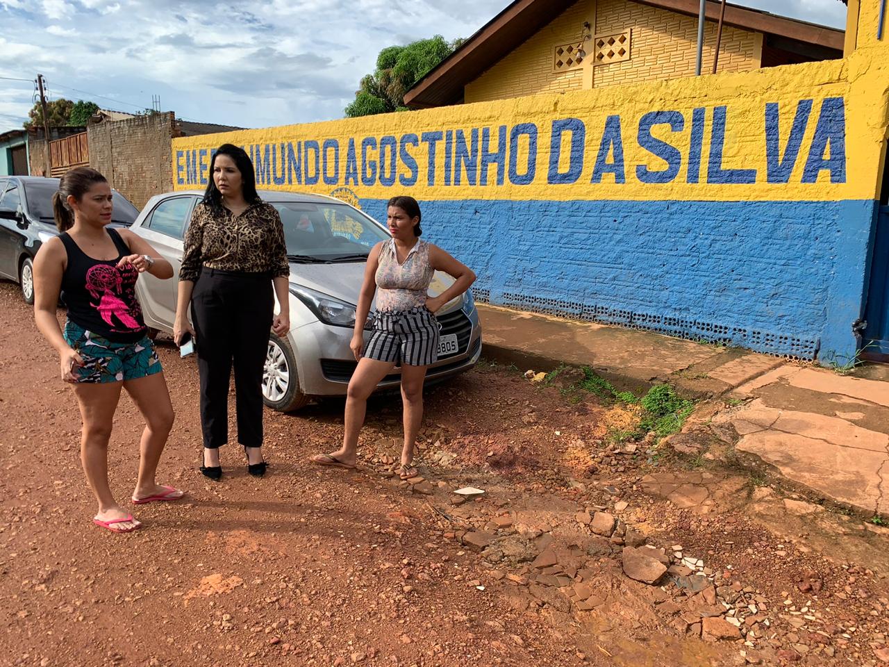 Cristiane Lopes fiscaliza Escola Municipal Raimundo Agostinho da Silva na zona Sul - noticias - progressistas rondonia