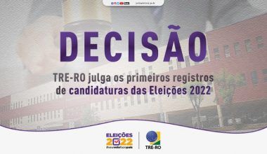 TRE-RO julga os primeiros registros de candidaturas das Eleições 2022