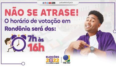 Horário de votação em Rondônia será das 7h às 16h